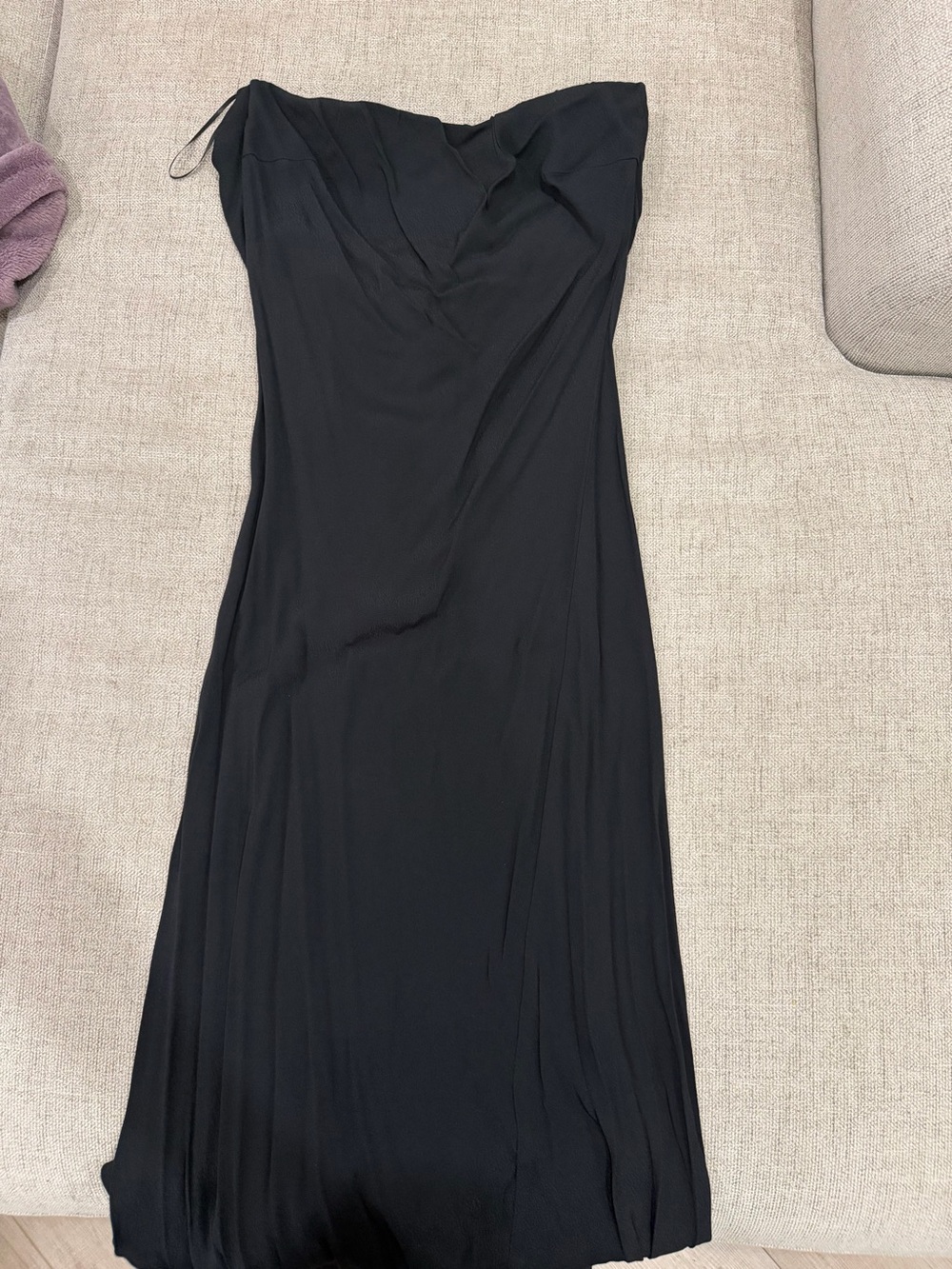 Olivaceous Black Maxi Slip Dress